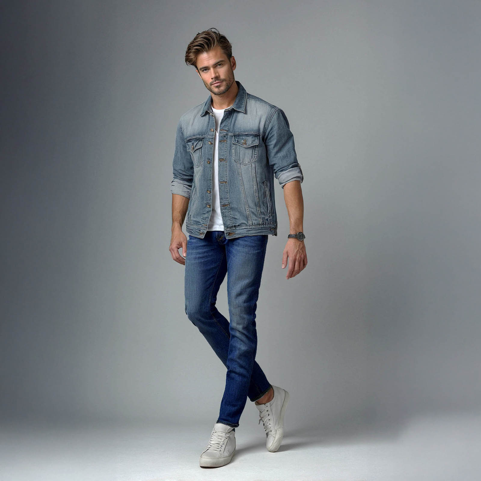 Calça Verona - Jeans Amaciado com Elastano - Jeans Médio