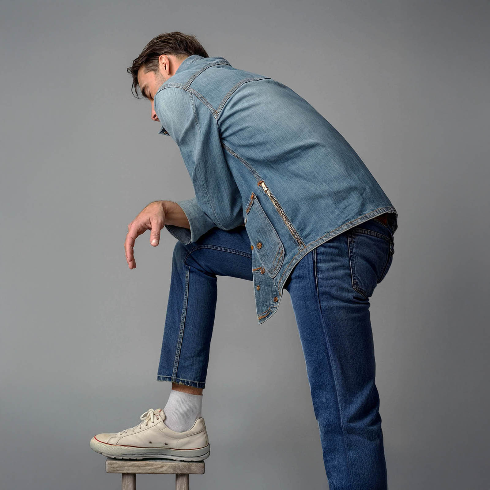 Calça Verona - Jeans Amaciado com Elastano - Jeans Médio