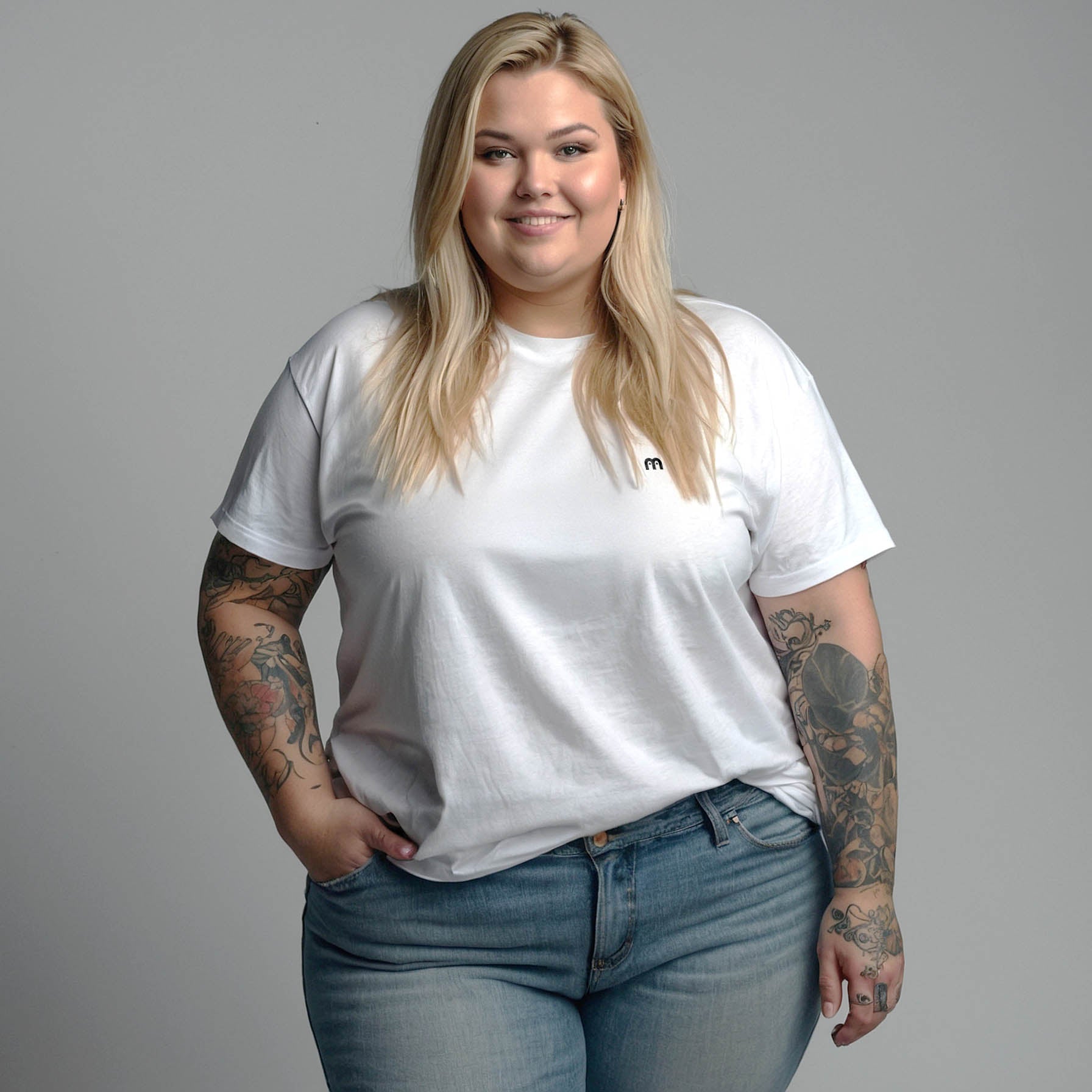 Camisa Básica Manga Curta 100% Algodão Orgânico Plus Size