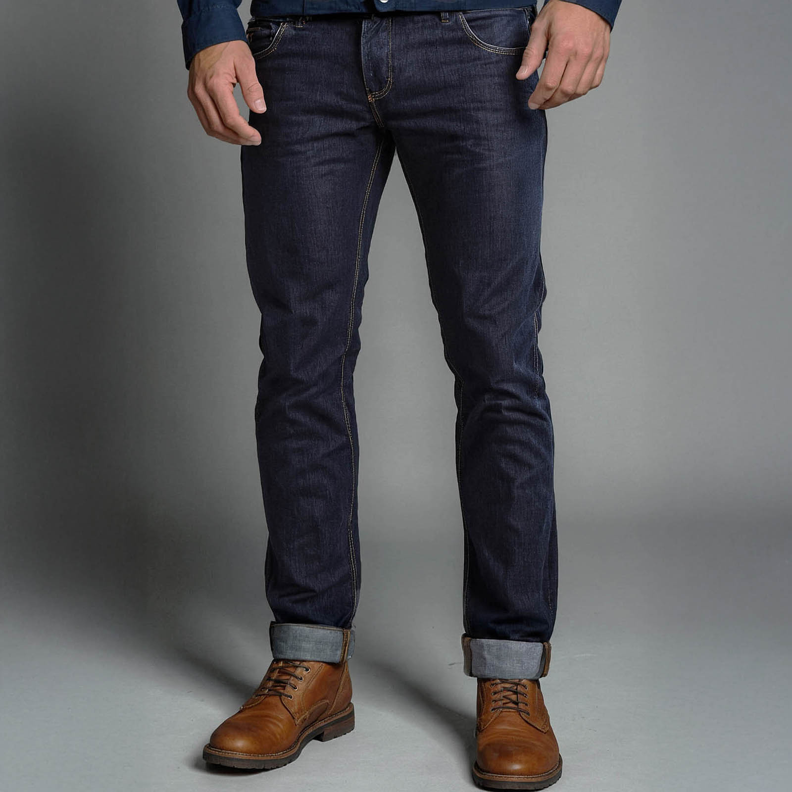 Calça Verona - Jeans Amaciado com Elastano - Jeans Escuro