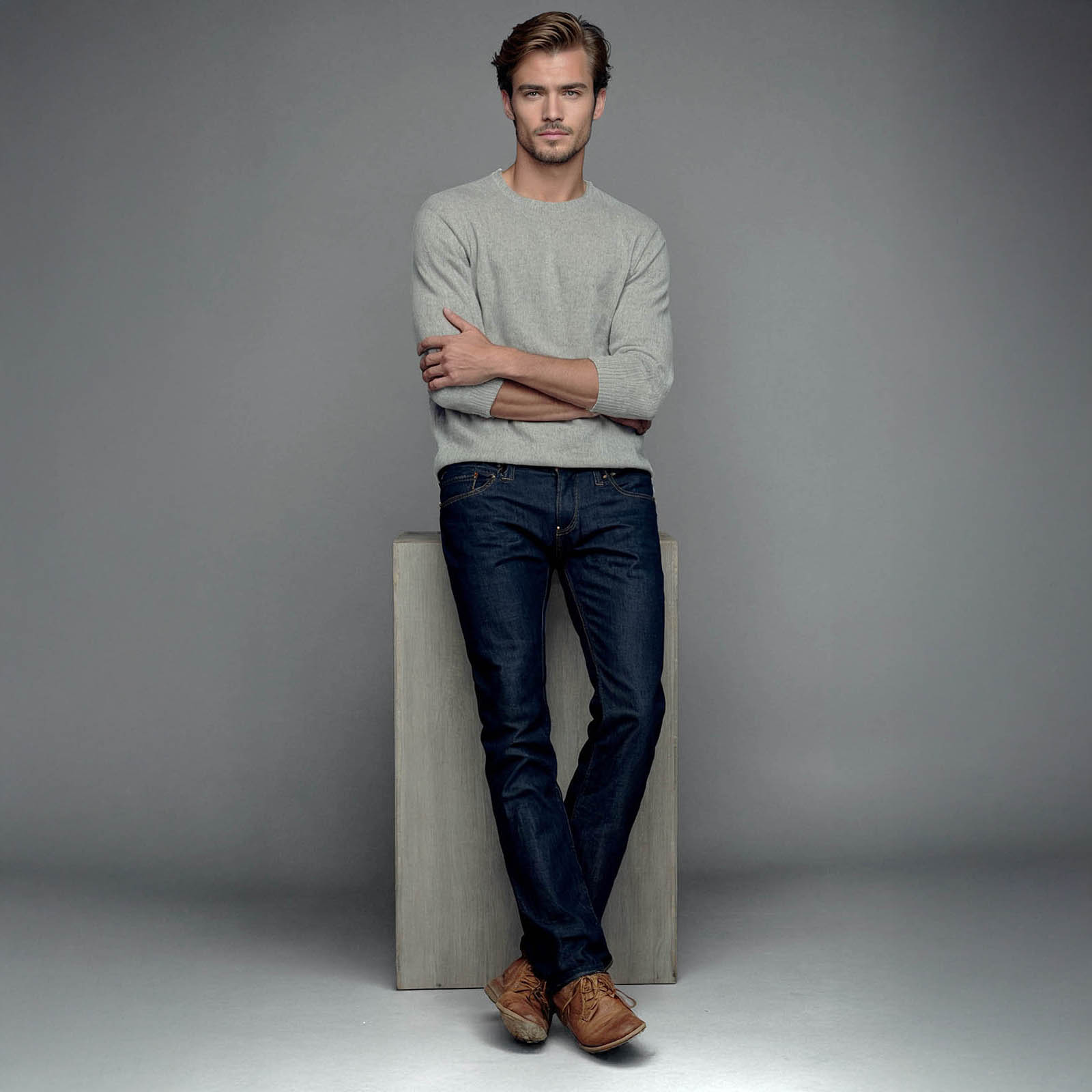 Calça Verona - Jeans Amaciado com Elastano - Jeans Escuro