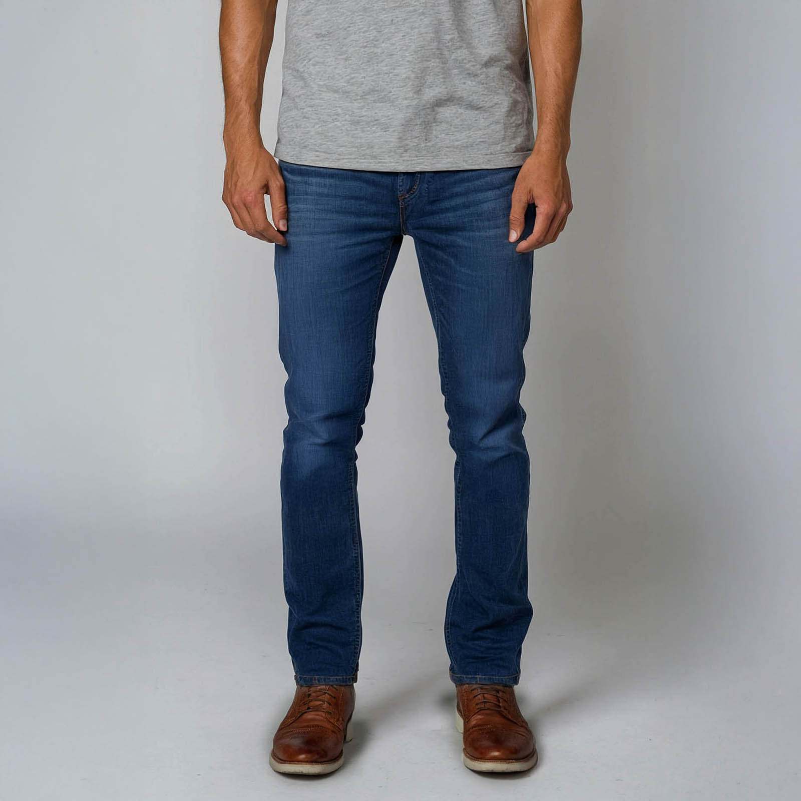 Calça Verona - Jeans Amaciado com Elastano - Jeans Médio